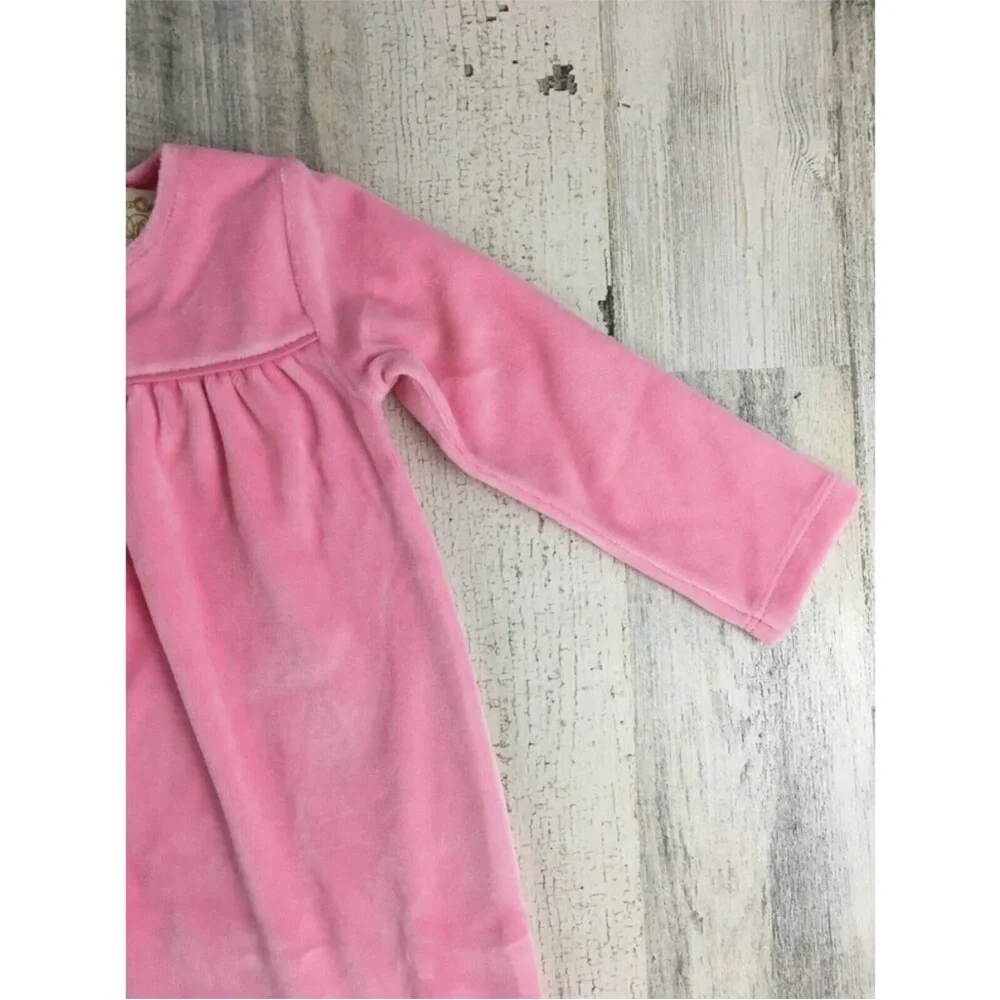 Beaufort Bonnet Company Penny's Playsuit Pink Velour Long Romper Girls 2T